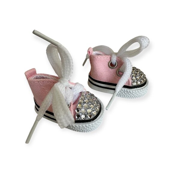 Pink Bedazzled Rhinestone Sneakers for your Labubu - Picture 4 of 6